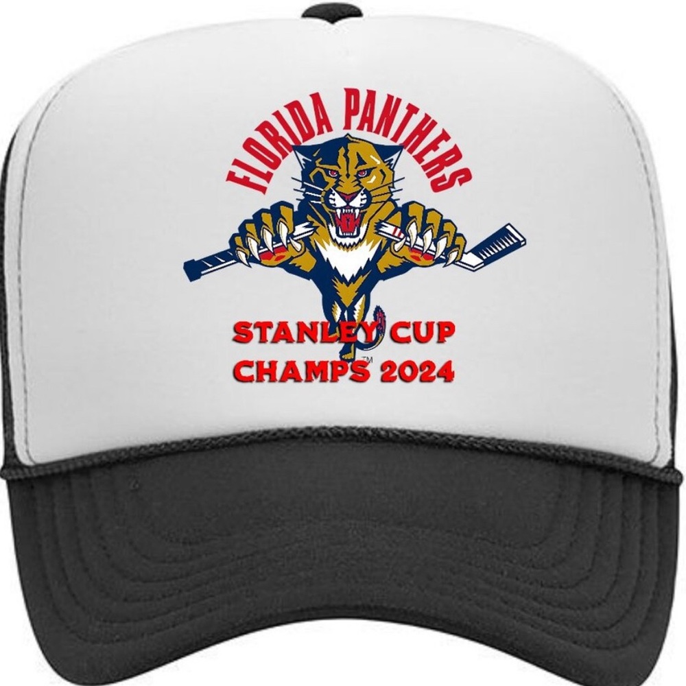 Florida Panthers Stanley Cup Foam Trucker Mesh Snapback Cap Hat Black Gift